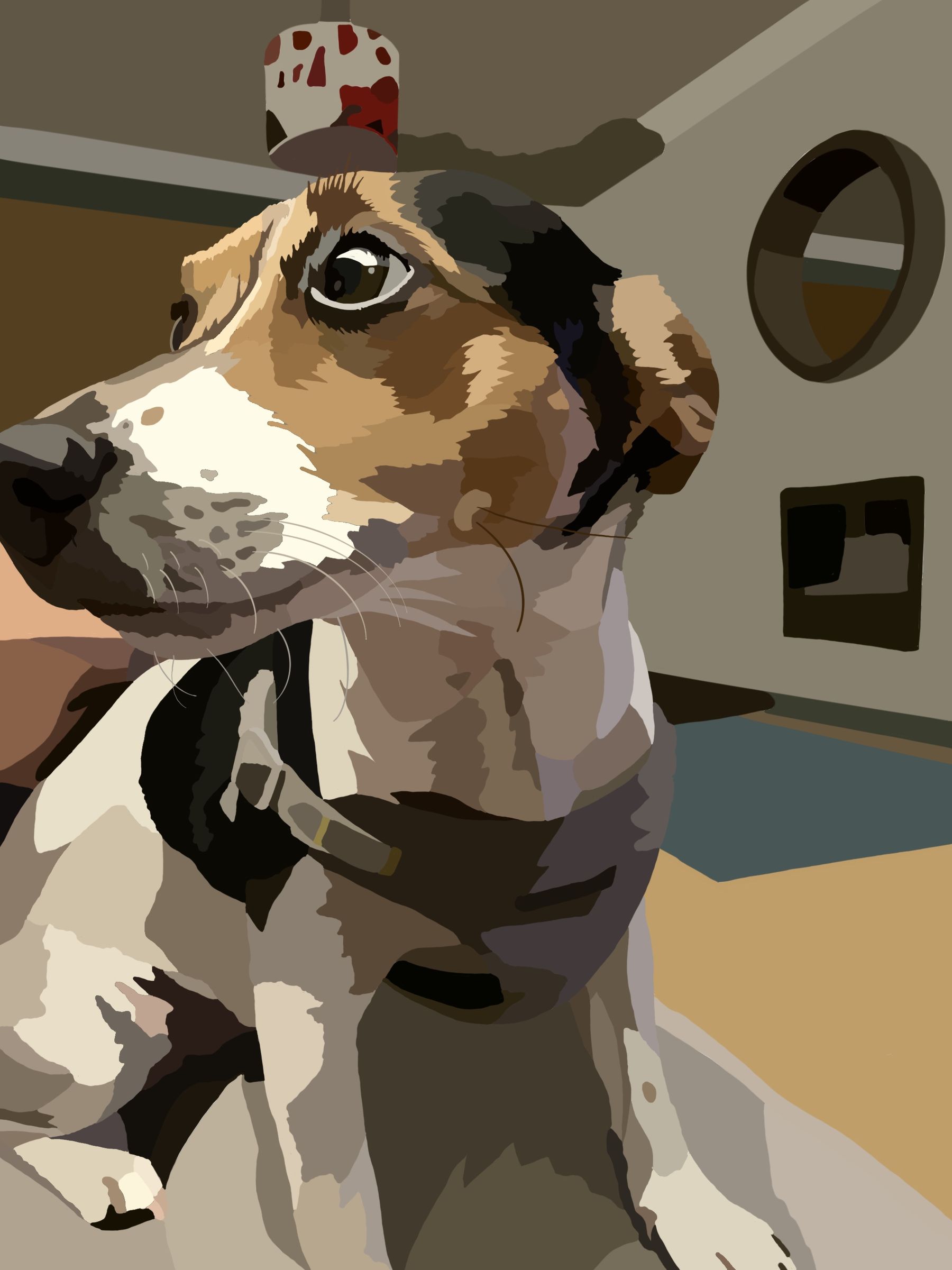 Digital illustration, pet portrait