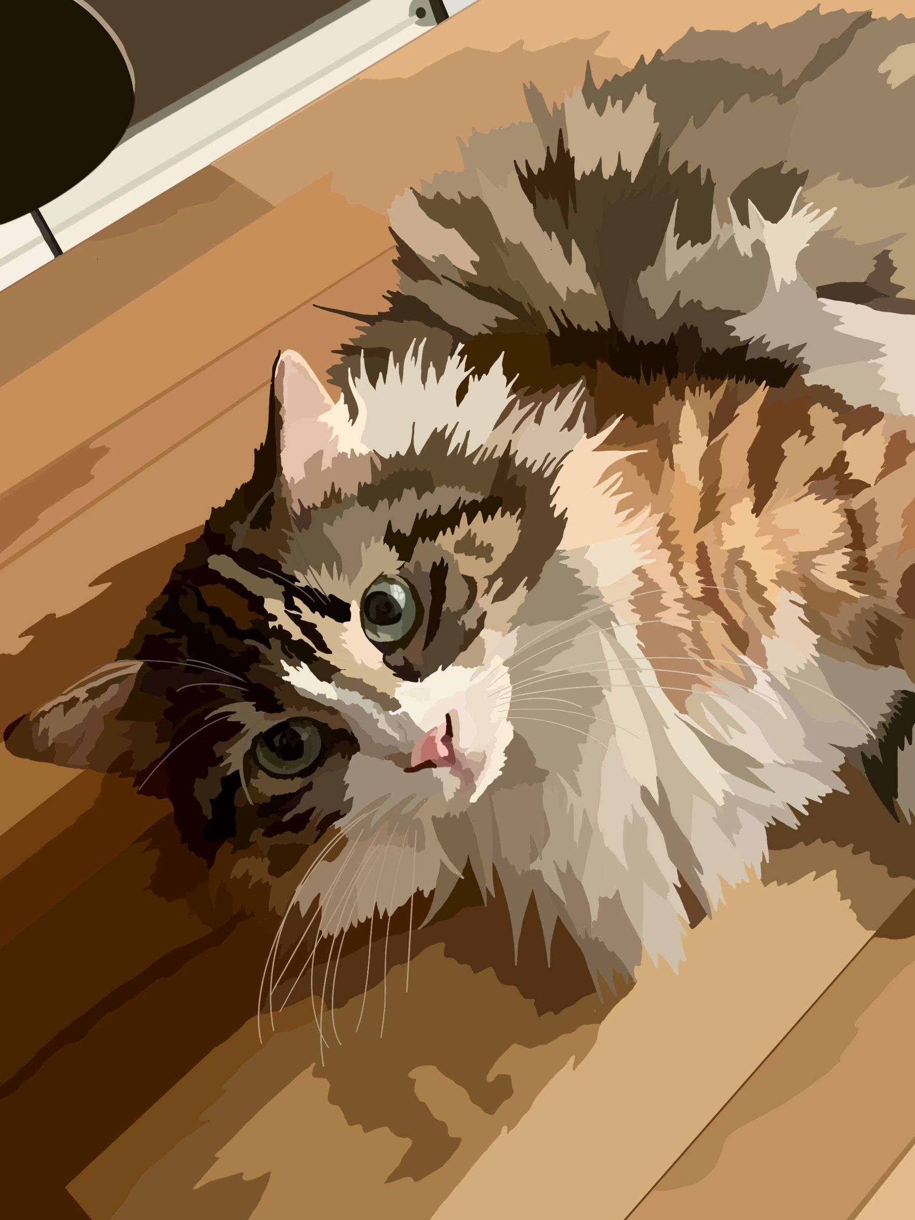 Digital illustration, pet portrait