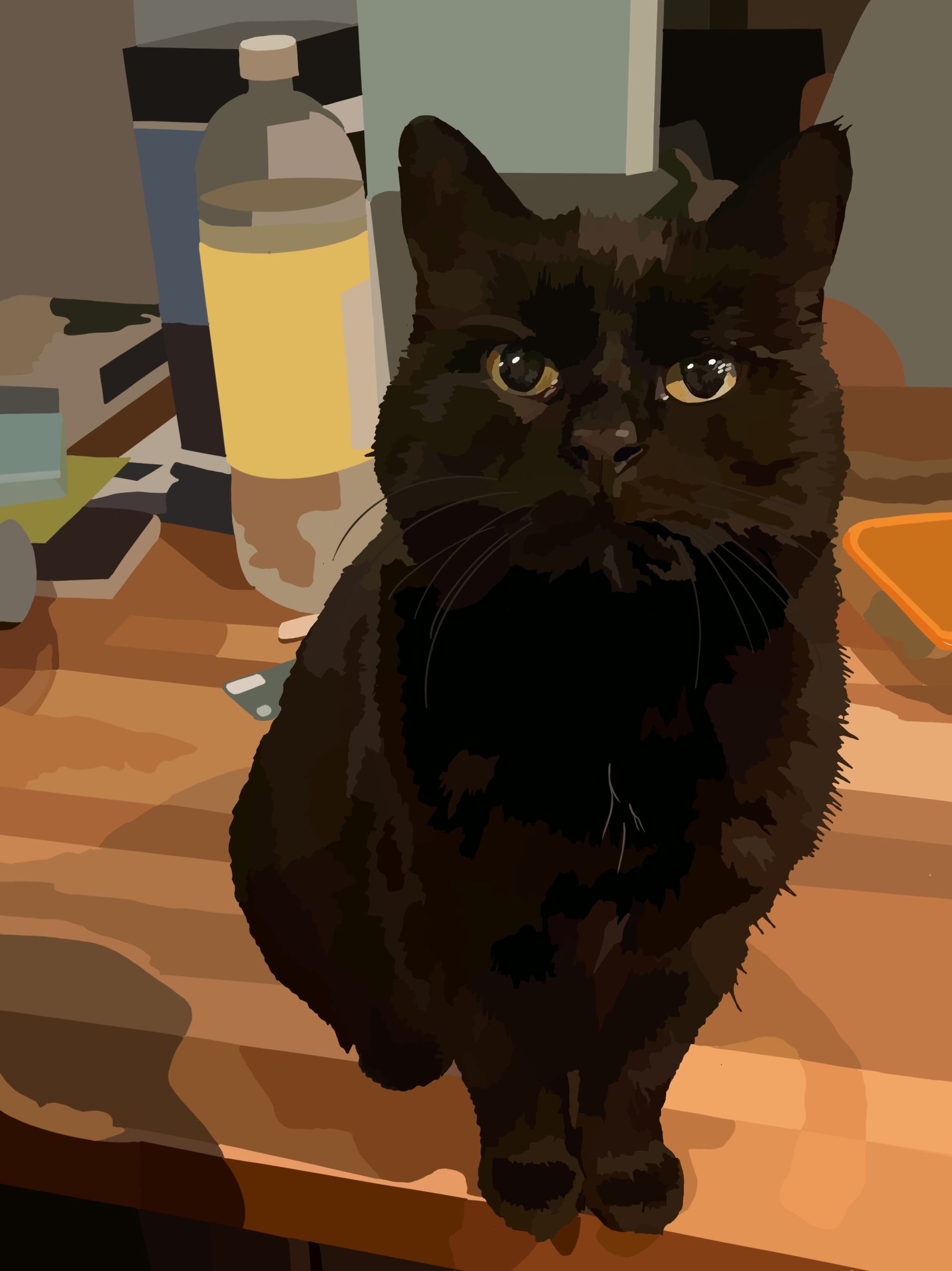 Digital illustration, pet portrait