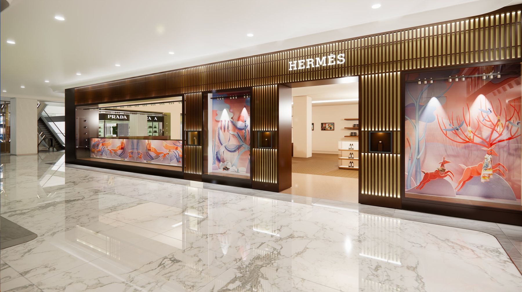 Hermès storefront visualisation