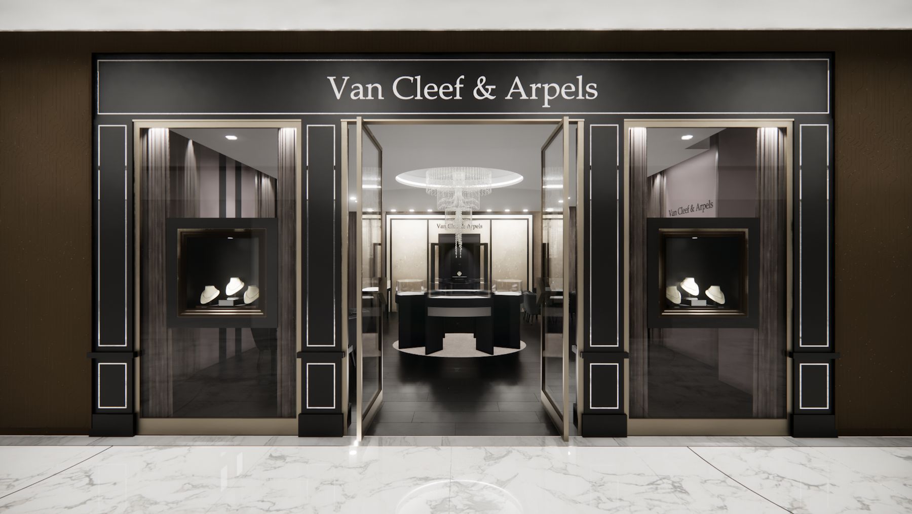Van Cleef and Arpels storefront visualisation